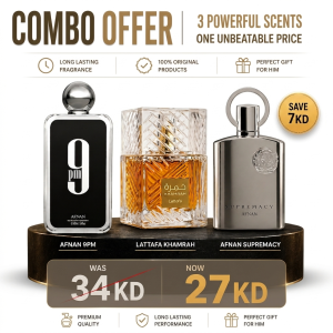 Bundle Offer (Afnan 9pm+Lattafa Khamrah+Afnan Supremacy)